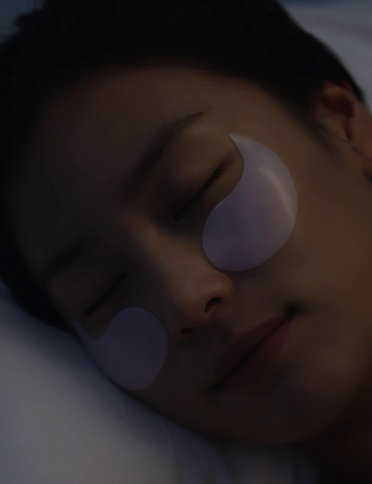 BACIEL Hyaltenol and PDRN Eye Patch worn overnight for gentle recovery and deep under-eye hydration.