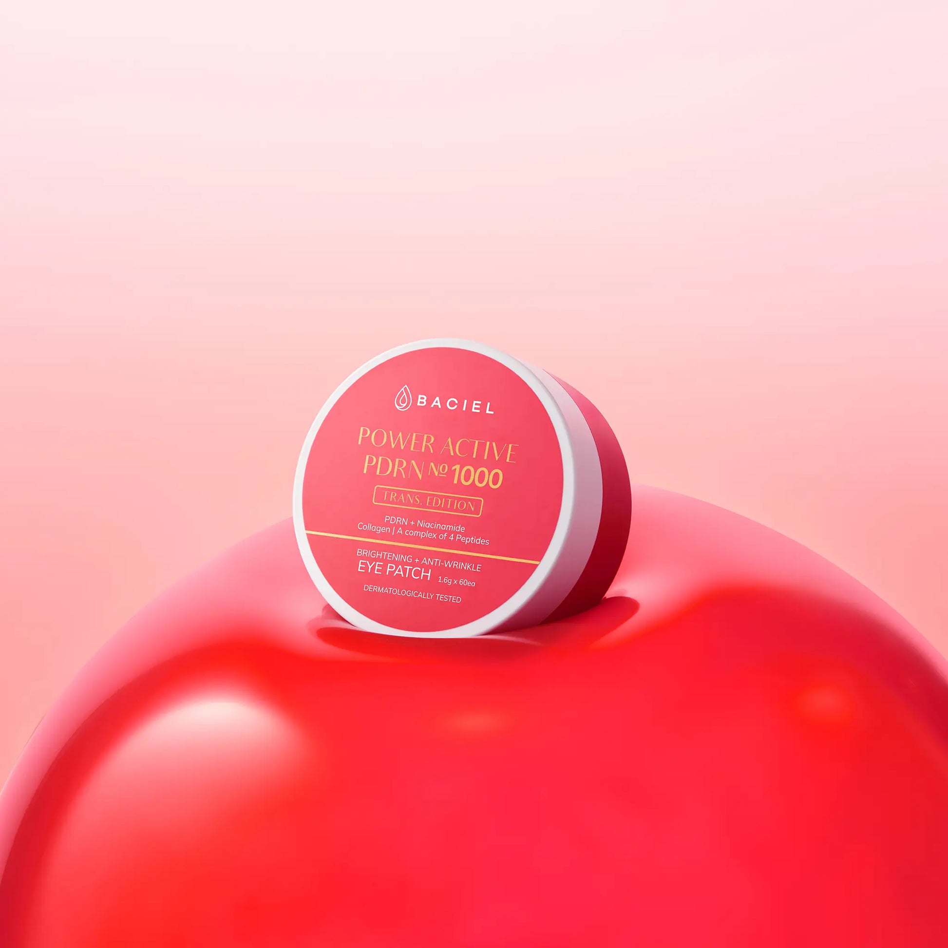 Ingredient visual featuring PDRN in BACIEL Power Active PDRN 1000 Eye Patch with firm-looking texture