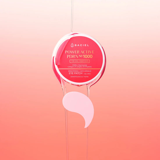 BACIEL Power Active PDRN 1000 Eye Patch highlighting high-concentration PDRN 1000 ppm hydrogel texture