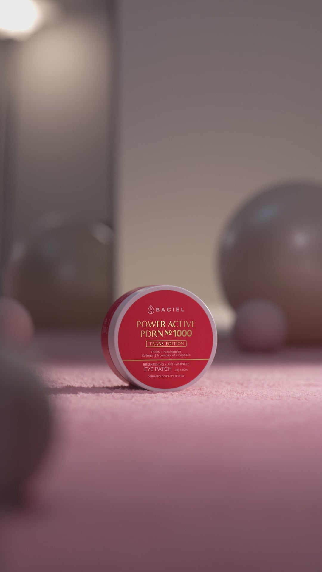 Video showing how to use BACIEL Power Active PDRN 1000 Eye Patch, highlighting patch texture, key features, and everyday skincare routine